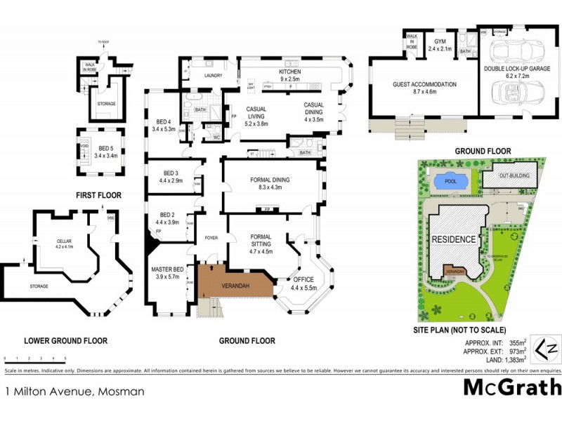 1 Milton Avenue, Mosman NSW 2088 Floorplan