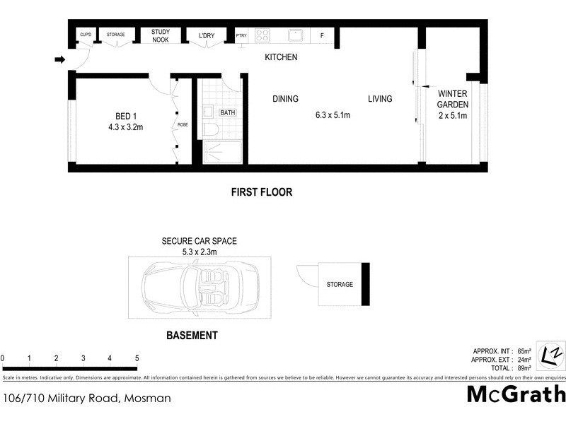 106/710 Military Road, Mosman NSW 2088 Floorplan