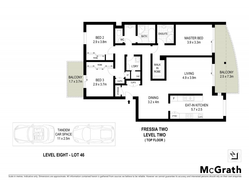 2F/12 King Street, Waverton NSW 2060 Floorplan