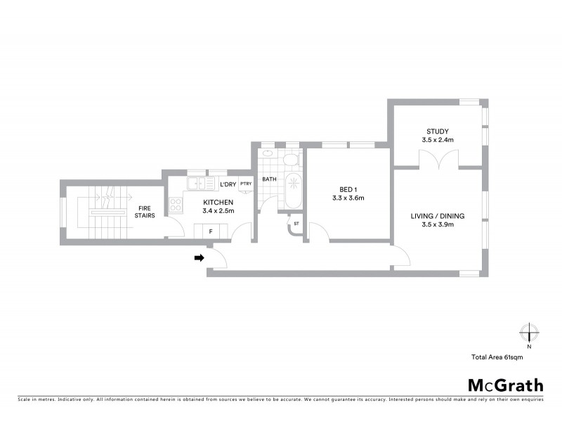 3/6A Mosman Street, Mosman NSW 2088 Floorplan