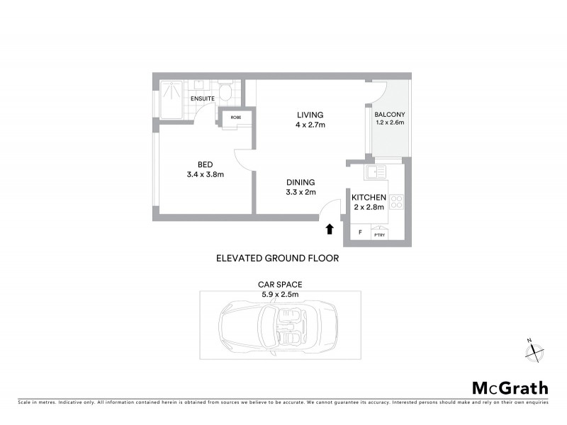 1/14 Clifford Street, Mosman NSW 2088 Floorplan