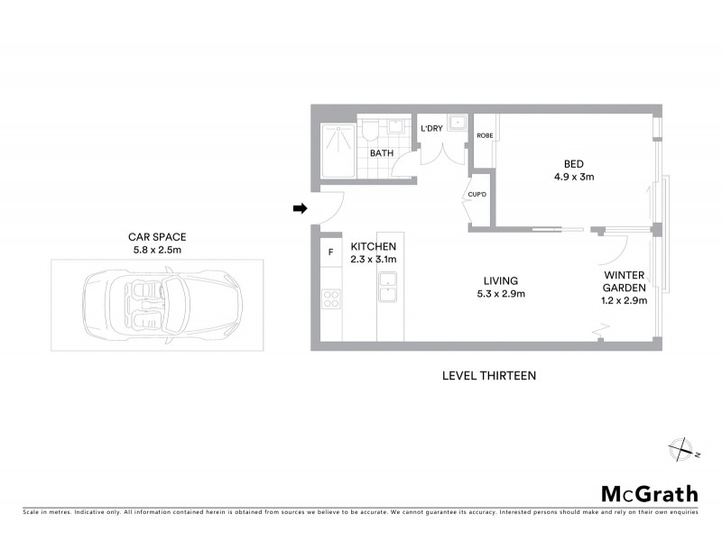 1311/10 Atchison Street, St Leonards NSW 2065 Floorplan