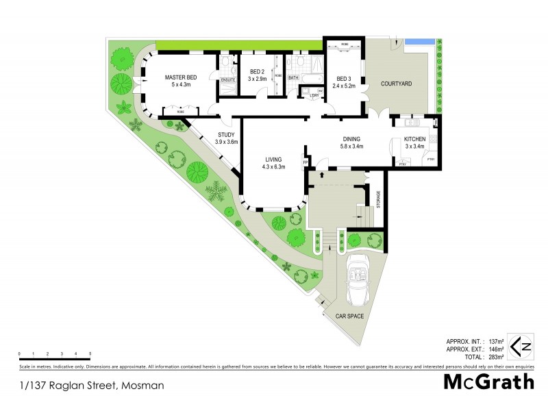 1/137 Raglan Street, Mosman NSW 2088 Floorplan