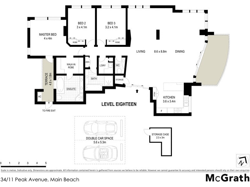 34/11 Peak Avenue, Main Beach QLD 4217 Floorplan