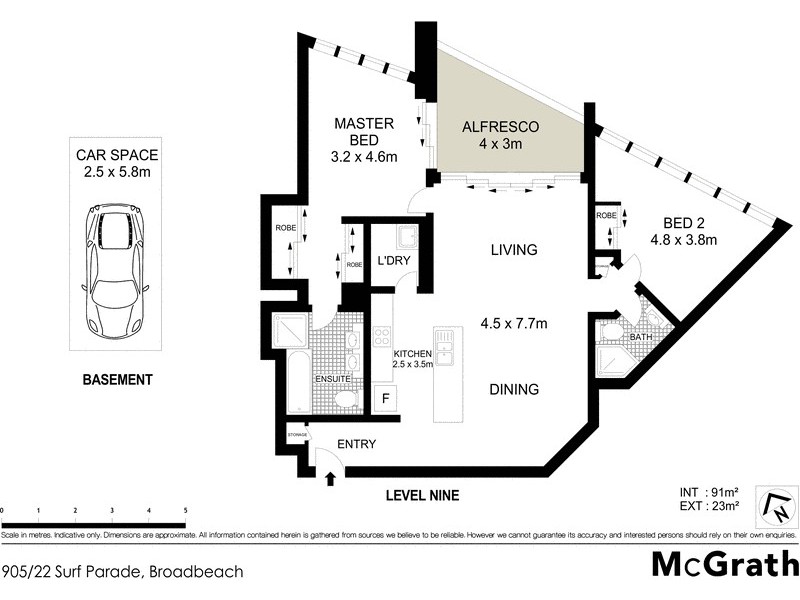905/22 Surf Parade, Broadbeach QLD 4218 Floorplan