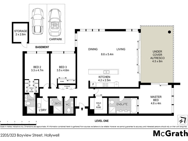 2205/323 Bayview Street, Hollywell QLD 4216 Floorplan