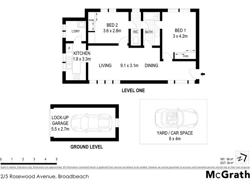 2/5 Rosewood Avenue, Broadbeach QLD 4218 Floorplan