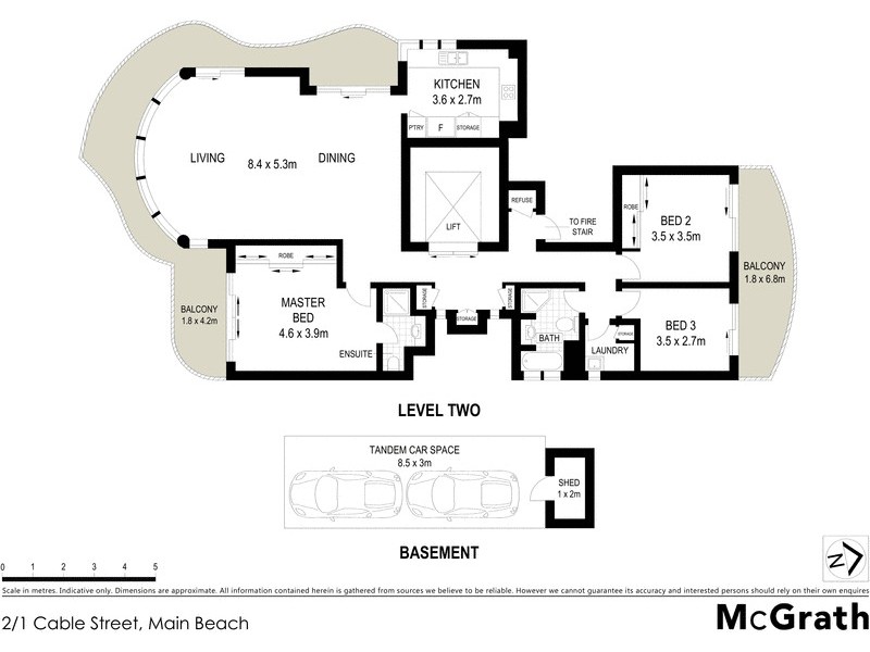 2/1 Cable Street, Main Beach QLD 4217 Floorplan