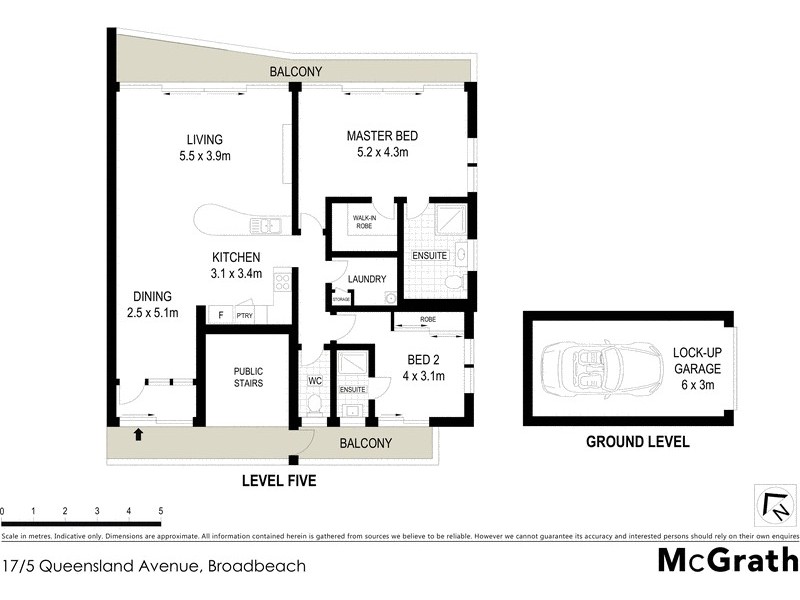 17/5 Queensland Avenue, Broadbeach QLD 4218 Floorplan