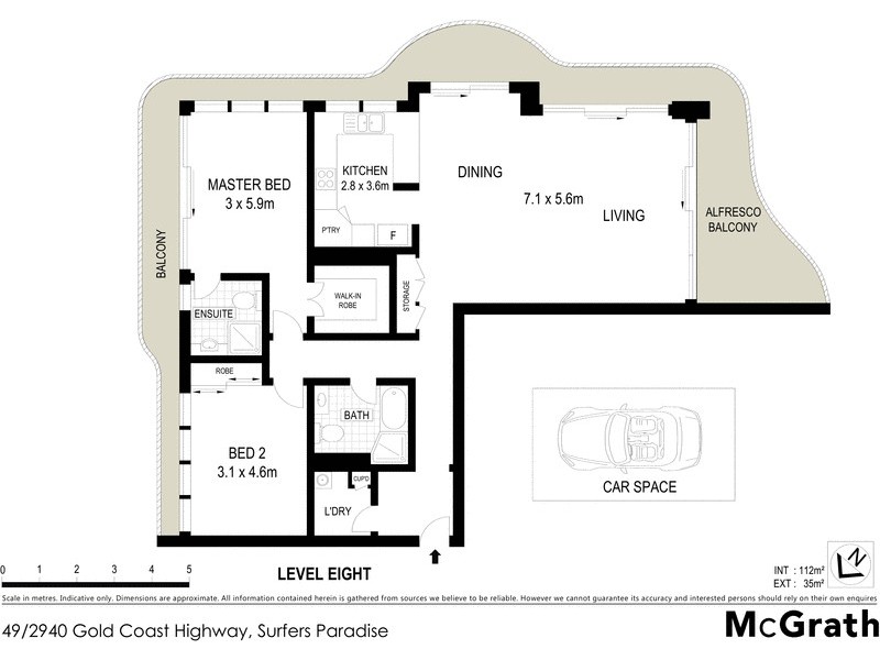 49/2940 Gold Coast Highway, Surfers Paradise QLD 4217 Floorplan