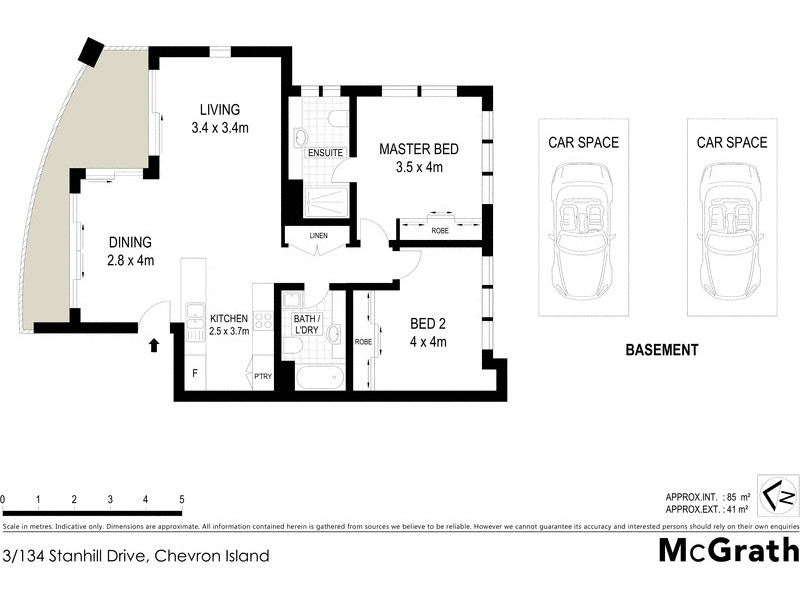 3/134 Stanhill Drive, Chevron Island QLD 4217 Floorplan