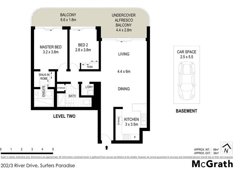 202/3 River Drive, Surfers Paradise QLD 4217 Floorplan