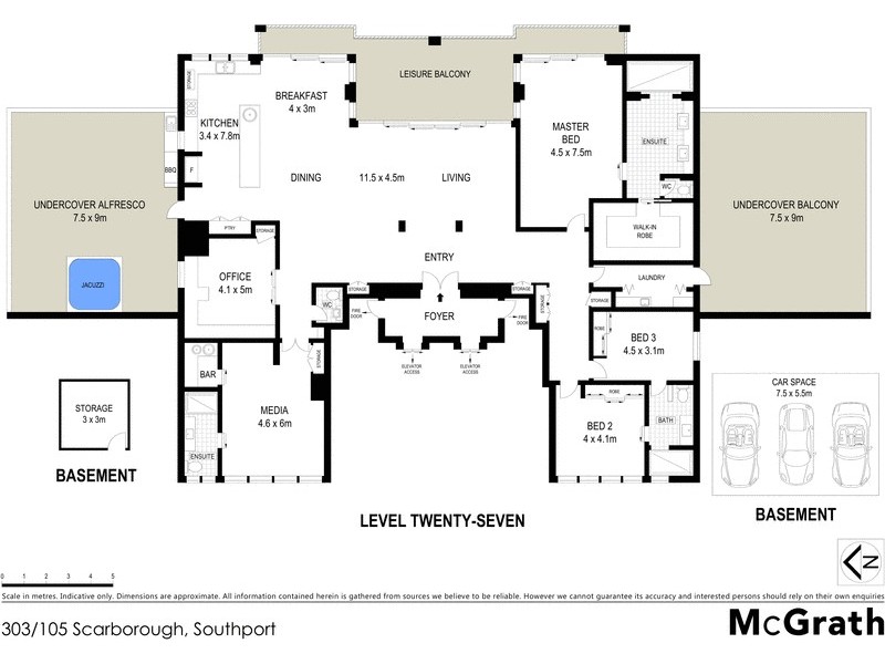 303/105 Scarborough Street, Southport QLD 4215 Floorplan