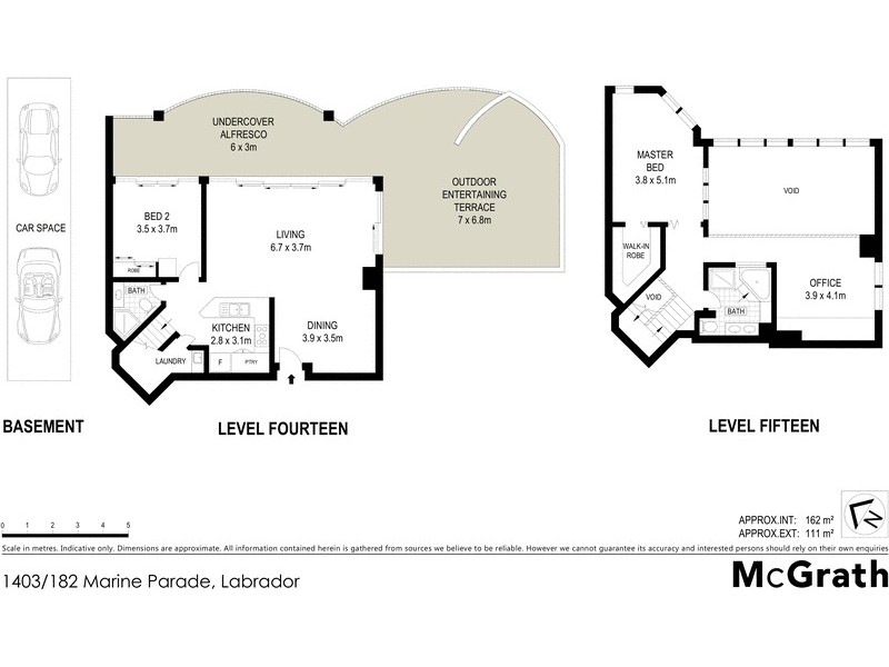 1403/182 Marine Parade, Labrador QLD 4215 Floorplan