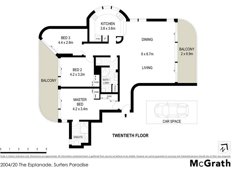 2004/20 The Esplanade, Surfers Paradise QLD 4217 Floorplan