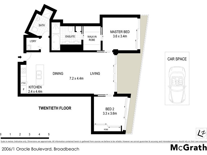 2006/1 Oracle Boulevard, Broadbeach QLD 4218 Floorplan