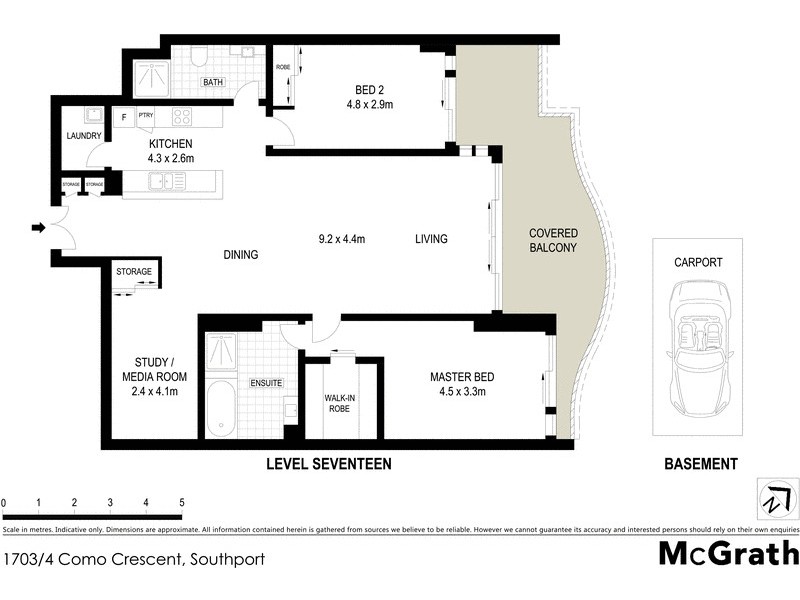 1703/4 Como Crescent, Southport QLD 4215 Floorplan