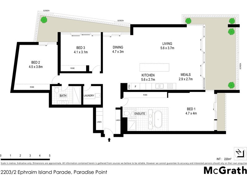 2203/2 Ephraim Island Parade, Paradise Point QLD 4216 Floorplan
