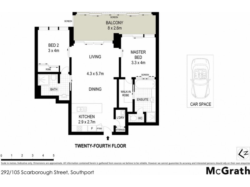 292/105 Scarborough Street, Southport QLD 4215 Floorplan