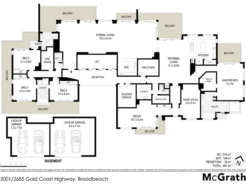 72 Surf Parade, Broadbeach QLD 4218 Floorplan