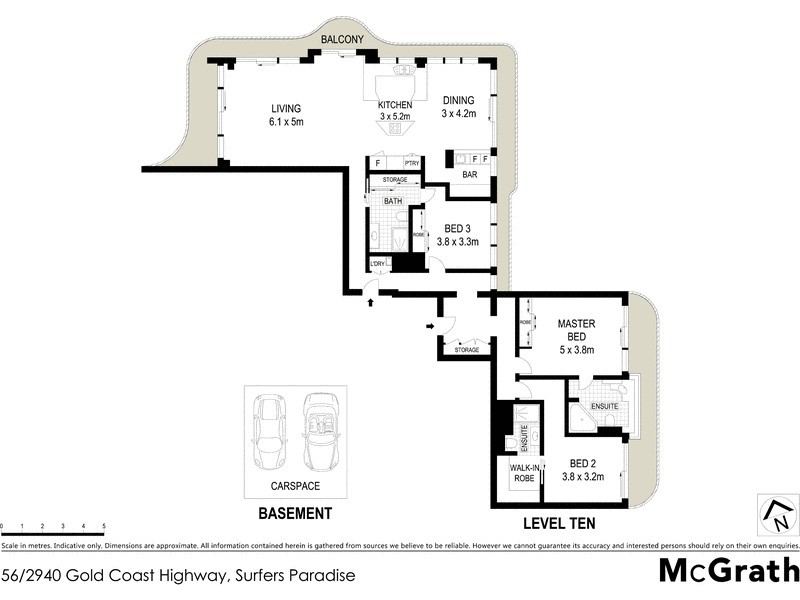 56/2940 Gold Coast Highway, Surfers Paradise QLD 4217 Floorplan