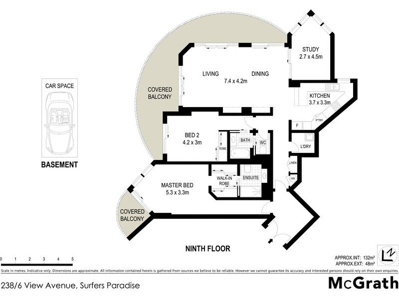 238/6 View Avenue, Surfers Paradise QLD 4217 Floorplan