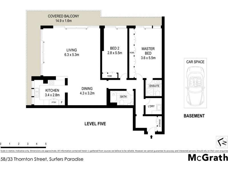 5B/33 Thornton Street, Surfers Paradise QLD 4217 Floorplan