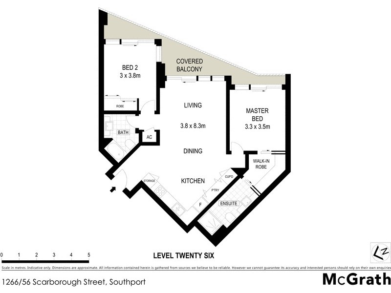 1266/56 Scarborough Street, Southport QLD 4215 Floorplan