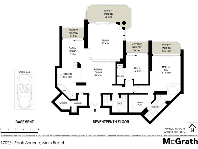 1702/1 Peak Avenue, Main Beach QLD 4217 Floorplan