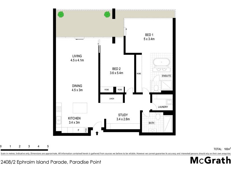 2408/2 Ephraim Island Parade, Paradise Point QLD 4216 Floorplan