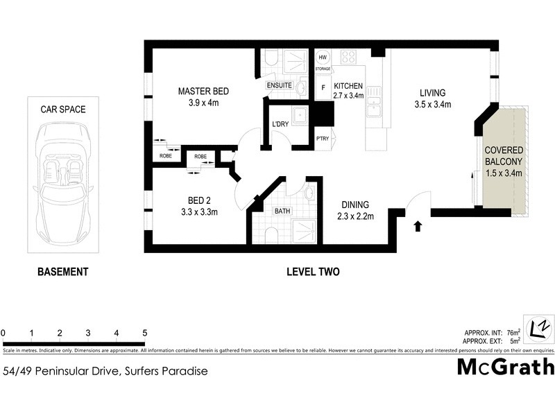 54/49 Peninsular Drive, Surfers Paradise QLD 4217 Floorplan