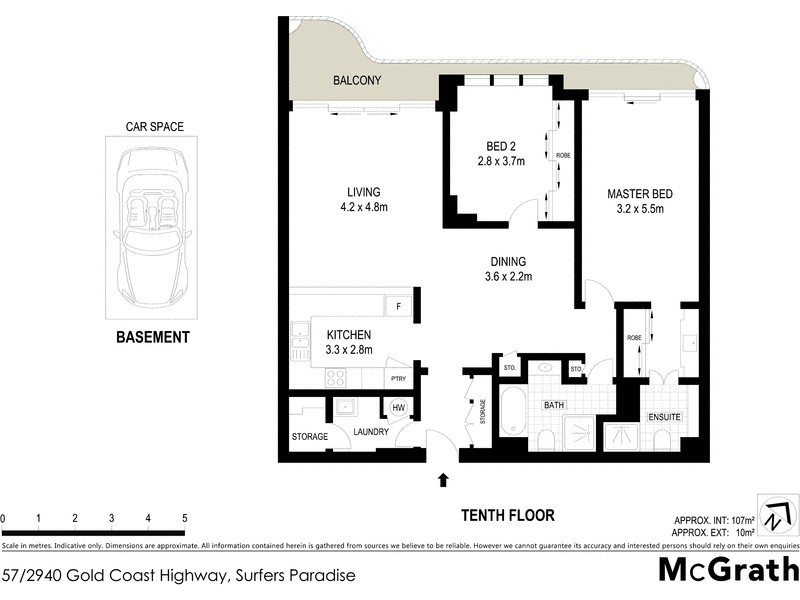 57/2940 Gold Coast Highway, Surfers Paradise QLD 4217 Floorplan