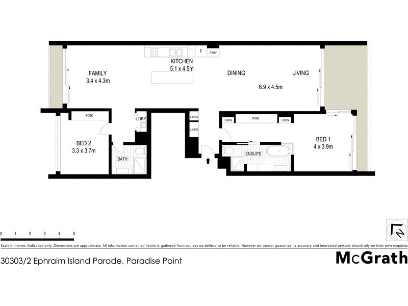 30303/2 Ephraim Island Parade, Paradise Point QLD 4216 Floorplan
