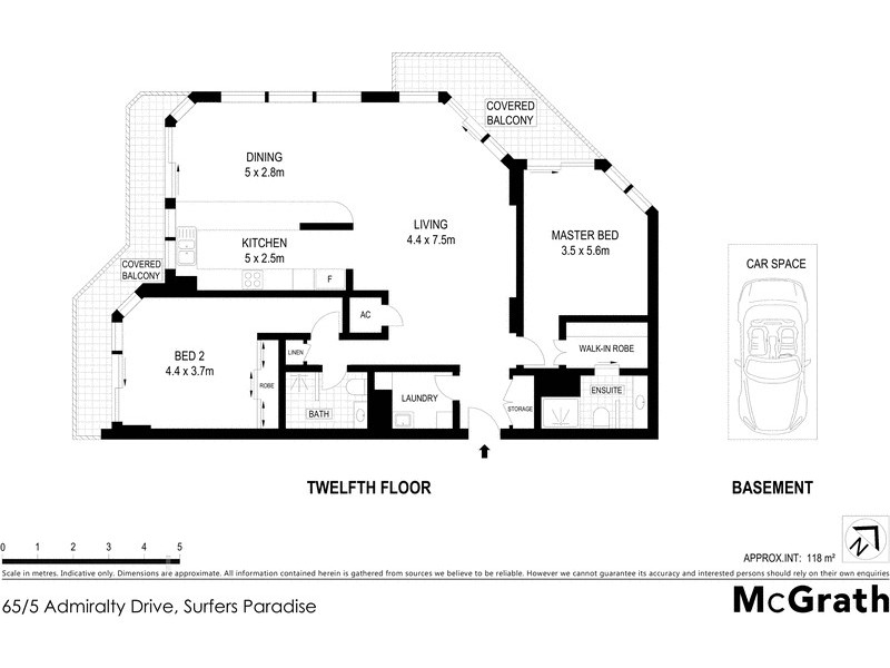 65/5 Admiralty Drive, Surfers Paradise QLD 4217 Floorplan