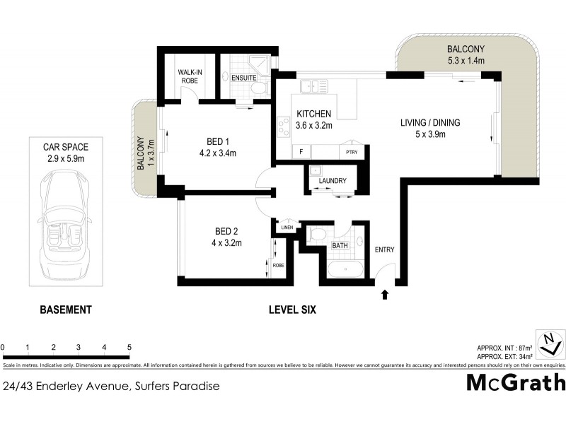 24/43 Enderley Avenue, Surfers Paradise QLD 4217 Floorplan