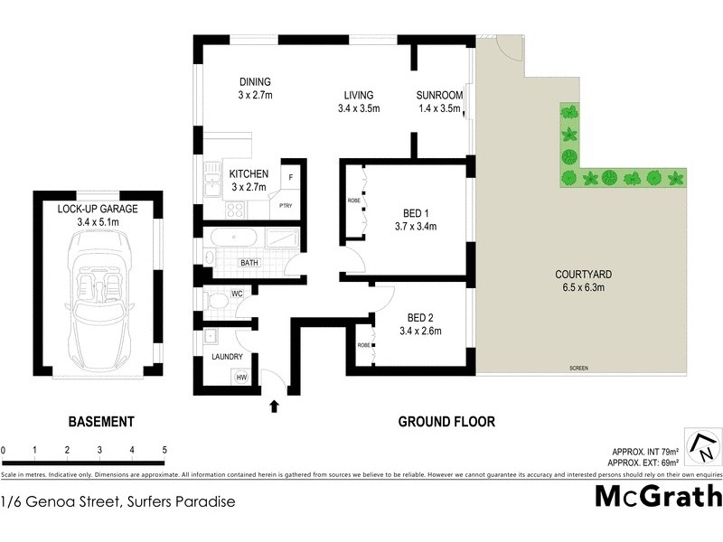 1/6 Genoa Street, Surfers Paradise QLD 4217 Floorplan