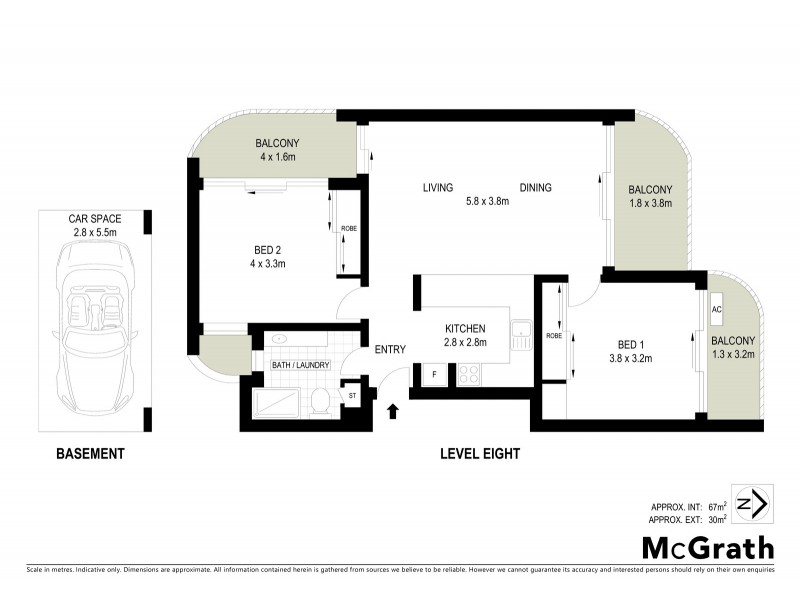 803/8 Albert Avenue, Broadbeach QLD 4218 Floorplan