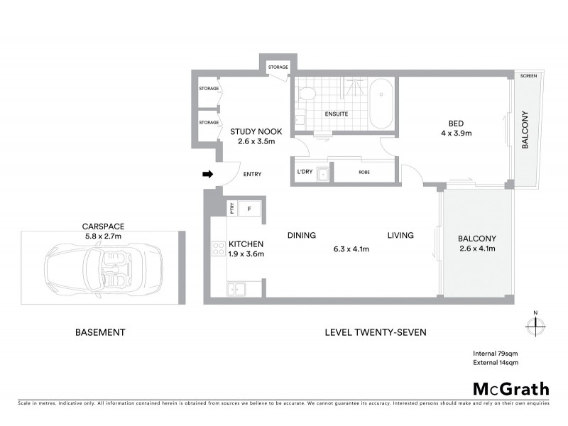 1274/9 Ferny Avenue, Surfers Paradise QLD 4217 Floorplan