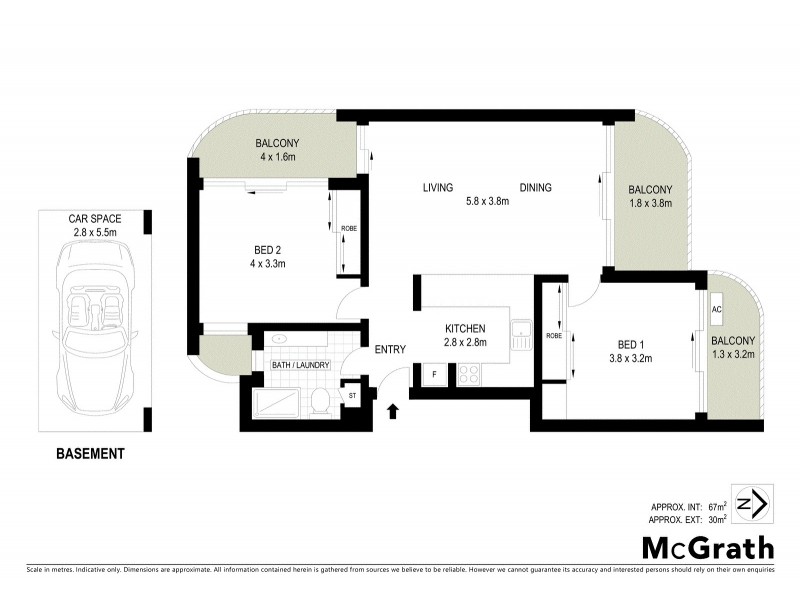 1103/8 Albert Avenue, Broadbeach QLD 4218 Floorplan