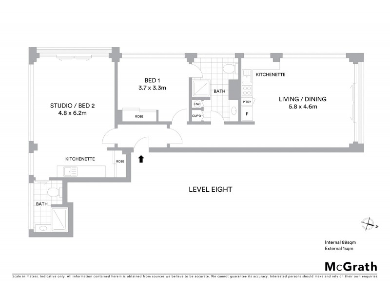 807/44 The Esplanade, Surfers Paradise QLD 4217 Floorplan