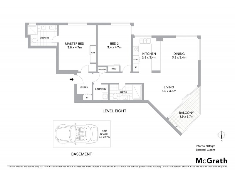 801/3 Orchid Avenue, Surfers Paradise QLD 4217 Floorplan