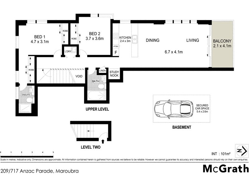 209/717 Anzac Parade, Maroubra NSW 2035 Floorplan