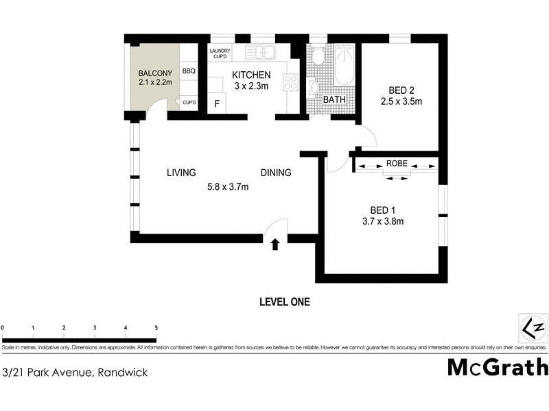 3/21 Park Avenue, Randwick NSW 2031 Floorplan