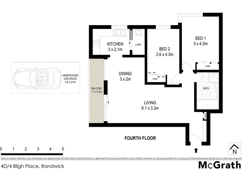 4D/4 Bligh Place, Randwick NSW 2031 Floorplan