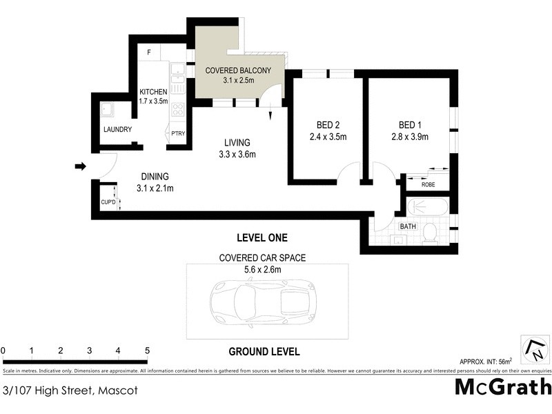 3/107 High Street, Mascot NSW 2020 Floorplan
