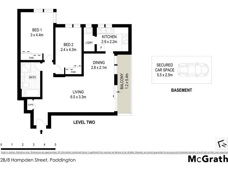 2B/8 Hampden Street, Paddington NSW 2021 Floorplan