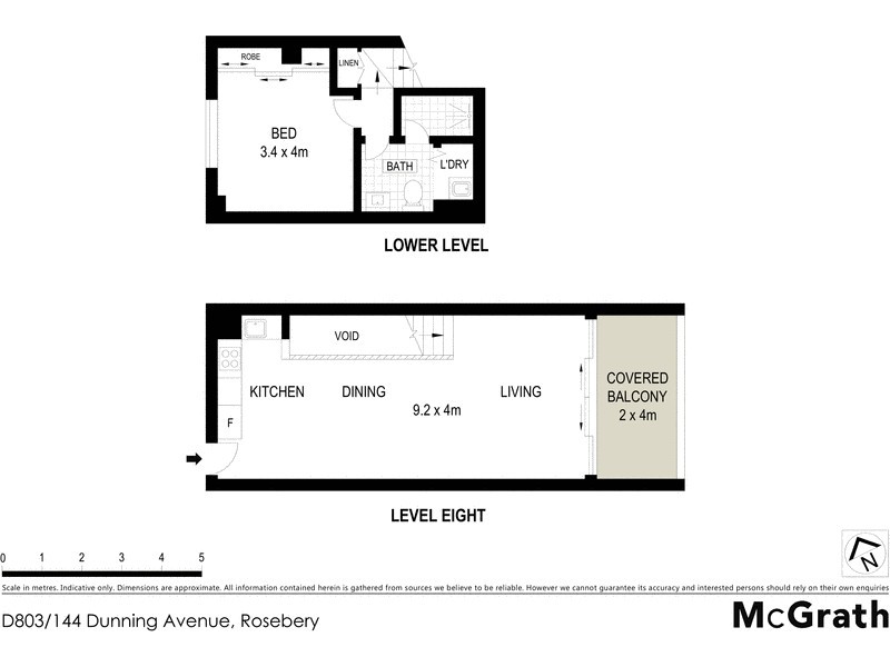 D803/144 Dunning Avenue, Rosebery NSW 2018 Floorplan