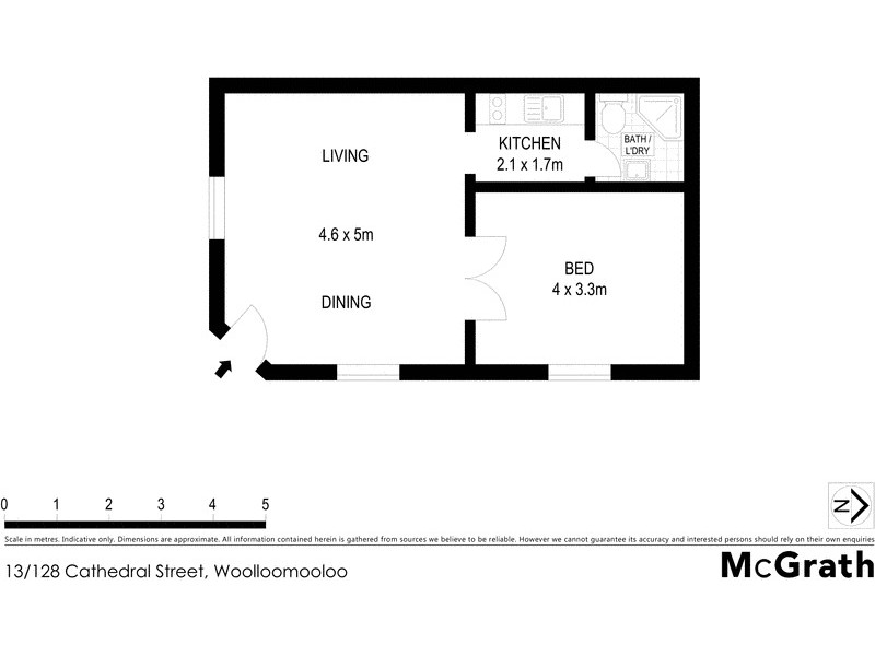 13/128 Cathedral Street, Woolloomooloo NSW 2011 Floorplan