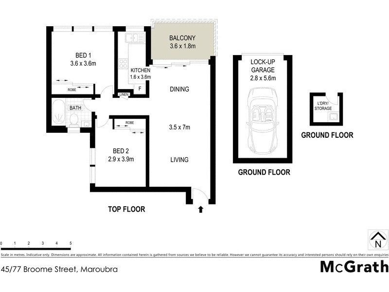 45/77 Broome Street, Maroubra NSW 2035 Floorplan