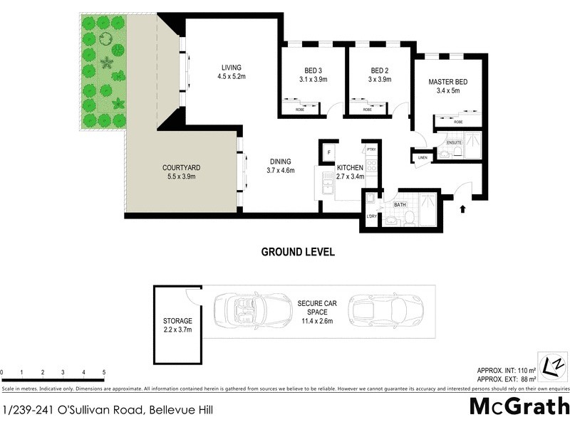 1/239 O’Sullivan Road, Bellevue Hill NSW 2023 Floorplan